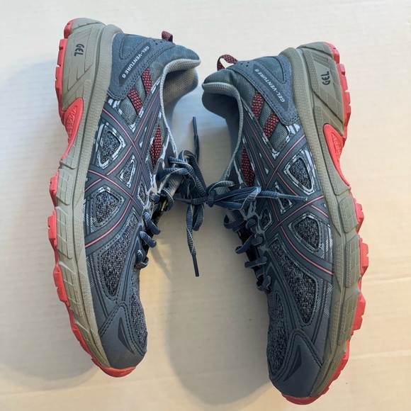 Asics Gel-Venture 6 Steel Blue Pink Camo Lace Up Athletic Sneaker Womens 11 - Picture 5 of 7